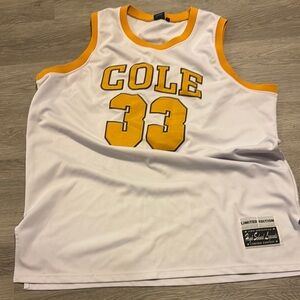 SHAQ White and Yellow High School Limited Edition Basketball Jersey